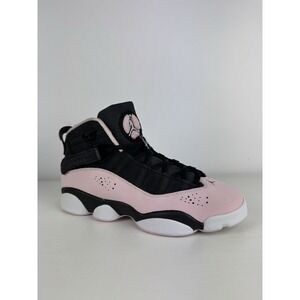 Nike Air Jordan 6 Rings Pink Foam Black White Women's 8.5 Youth 7Y Sneakers